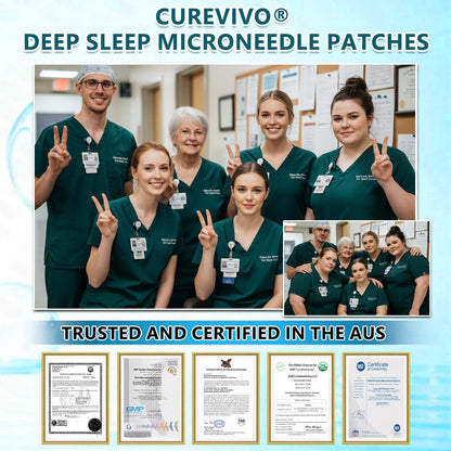 Curevivo® |🐑 Next-Gen Microneedle Sleep Patches for Deep Rest（🌼🌿Natural sleep aid with 6 mg magnesium glycinate, valerian, and L-theanine | 😴Suitable for men and women, non-addictive, supports deep sleep）